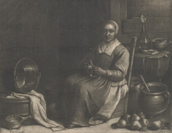 A Woman Peeling Pears, mid-17th century.
