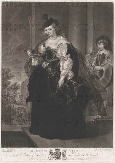 Portrait of Helena Fourment, with a young page behind her, 1782.