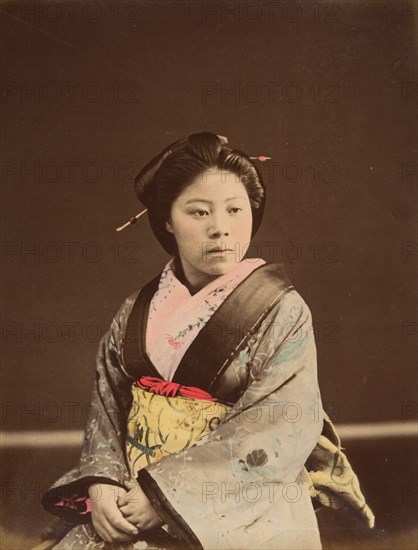 Shin, A Well-known Tea House Girl in Yokohama, 1870s.