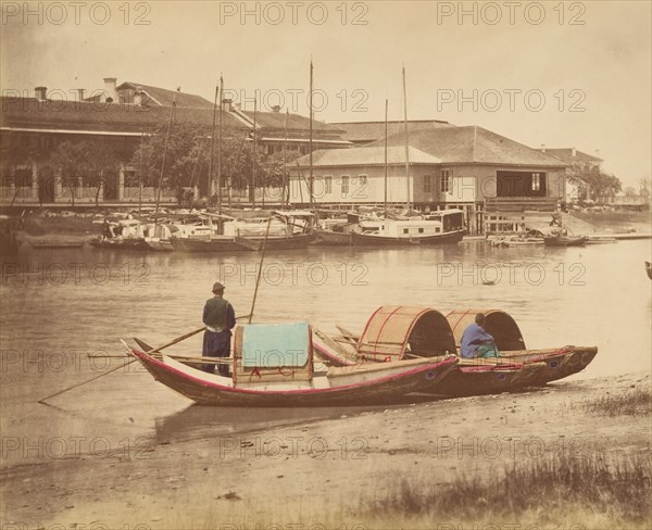 Sampan, 1870s.