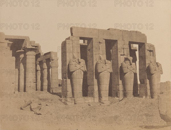 The Memnonium or Rameseion, Thebes, 1852-55, printed 1854-56.
