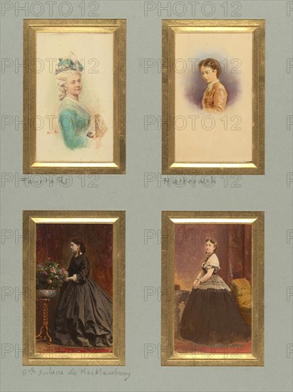 [Pourtalès, Metternich, Grande Duchesse de Mecklemboury, and Unknown Sitter], before 1865.