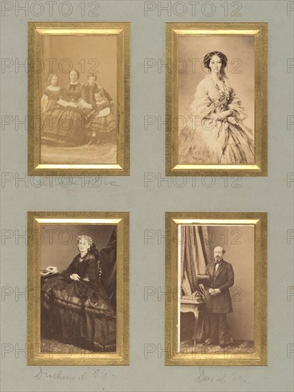 [Duchesse d'Albe, Unknown Sitter, Duchesse de Morny, and Duc de Morny], before 1865.