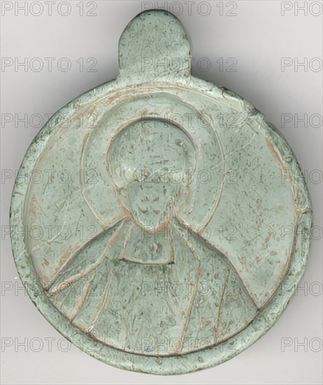 Medallion with the Head of a Saint, Byzantine, 14th-15th century. Possibly Saint John Chrysostom