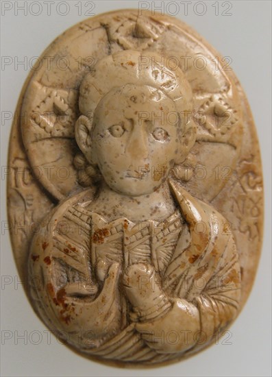 Cameo with Christ Emmanuel, Byzantine, 1200-1400.