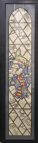 Panel with Coat of Arms, British, early 20th century (original dated 15th century).