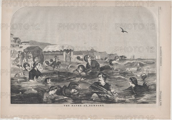 The Bathe at Newport (Harper's Weekly, Vol. II), September 4, 1858.