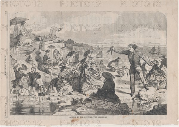 August in the Country - The Sea-Shore (Harper's Weekly, Vol. III), August 27, 1859.