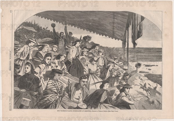 Our Watering Places - Horse Racing at Saratoga (Harper's Weekly, Vol. IX), 1865.