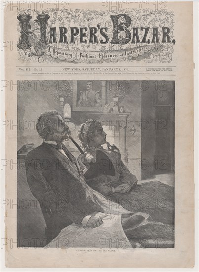 Another Year by the Old Clock (Harper's Bazar, Vol. III), January 1, 1870.