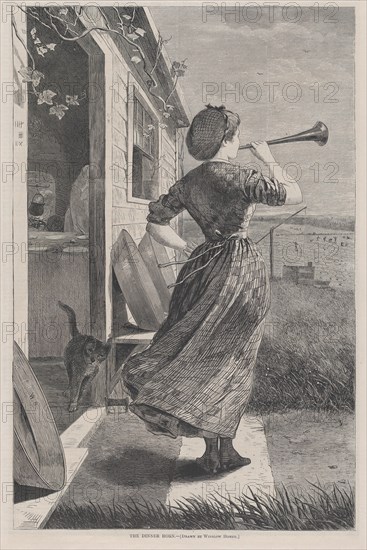 The Dinner Horn (Harper's Weekly, Vol. XIV), June 11, 1870.