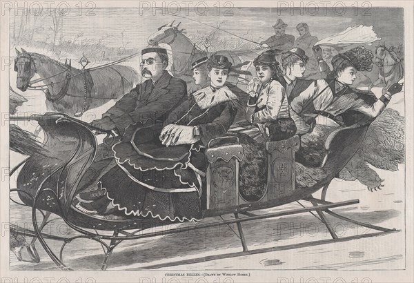 Christmas Belles (Harper's Weekly, Vol. XIII), January 2, 1869.