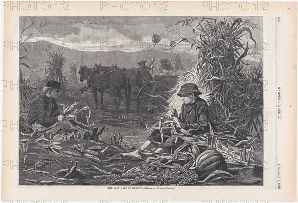 The Last Days of Harvest (Harper's Weekly, Vol. XVII), December 6, 1873.