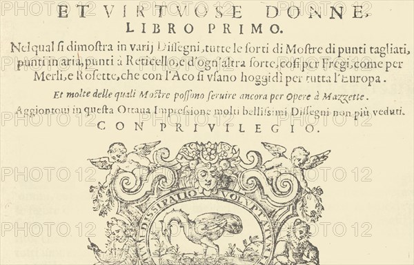 Corona delle Nobili et Virtuose Donne: Libro I-IV, 1601.