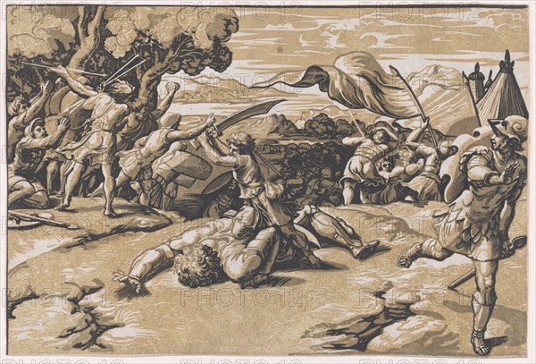David and Goliath, ca. 1520-27.
