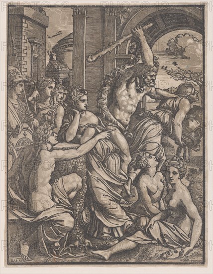 Hercules chasing Avarice from the Temple of the Muses, ca. 1520-27.