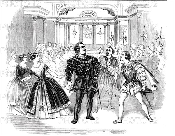 Scene from Costa's opera of "Don Carlos"