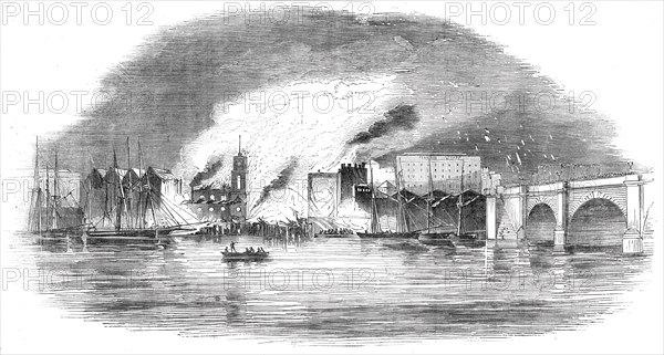 The Great Fire near London Bridge