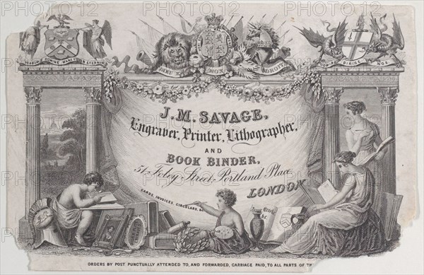 Trade Card for J.M. Savage