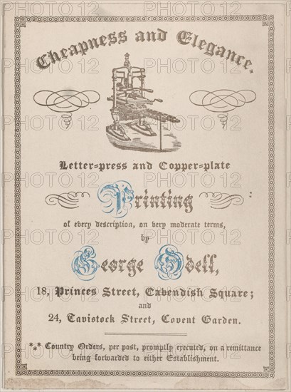 Trade card for George Odell