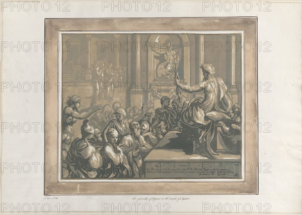 Saint John the Evangelist preaching in a temple