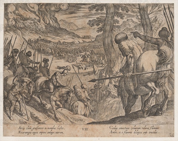 Plate 8: Alexander Encircling the Enemy Troops with Fire