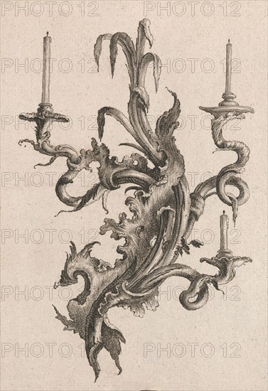 Design for a Three-Armed Candelabra