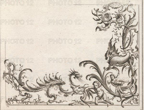 Design for the Decoration of the Lower Right Corner of a Ceiling