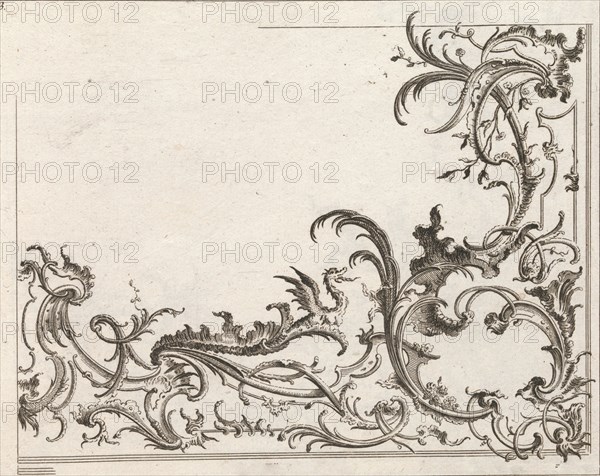 Design for the Decoration of the Lower Right Corner of a Ceiling