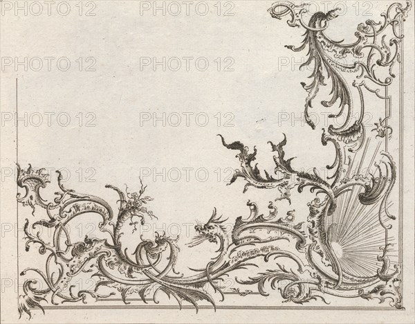 Design for the Decoration of the Lower Right Corner of a Ceiling