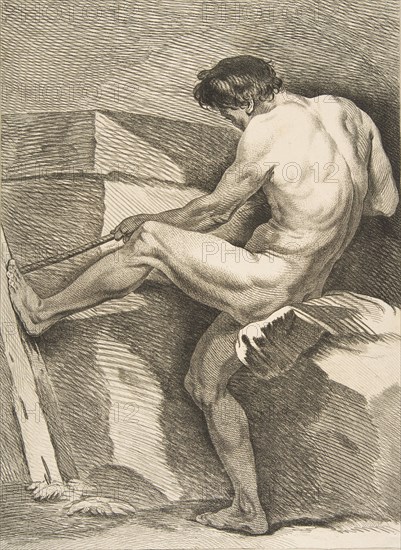 An "Académie": Man Pulling a Cord