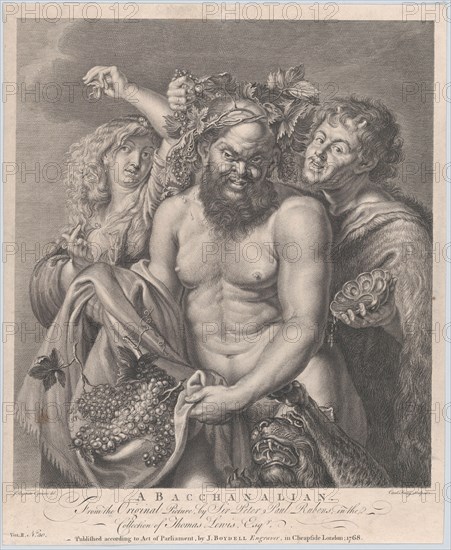 Bacchus accompanied by a Bacchante and a faun