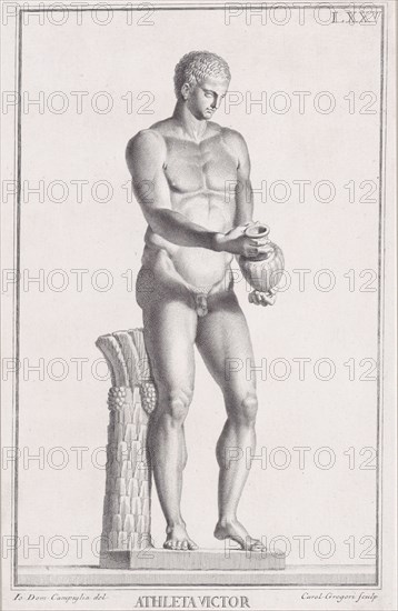 Statue of a male athlete, 1734. Creators: Carlo Gregori, Giovanni Domenico Campiglia.