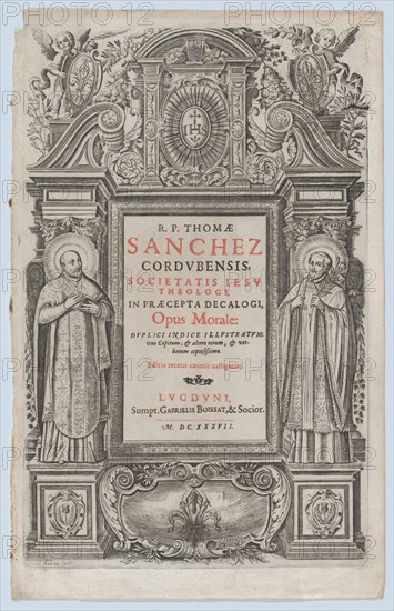 Frontispiece for 'Opus morale in praecepta Decalogi'