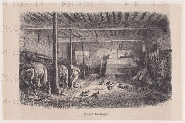 A Stable; from Magasin Pittoresque