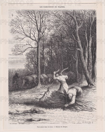 Une scène dans les bois; from Magasin Pittoresque