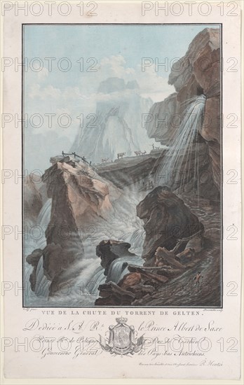 Vue de la chute du torrent de Gelten