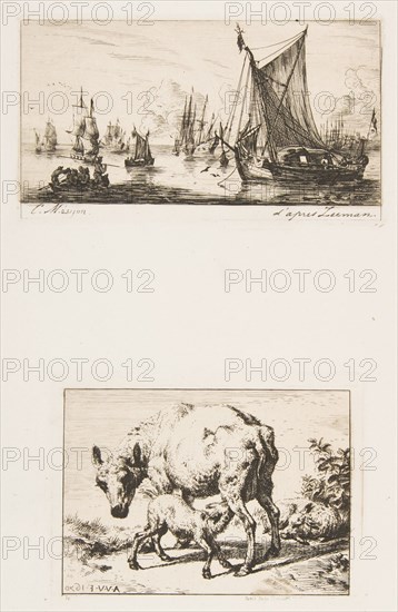 South Sea Fishers; Ewe with Two Lambs