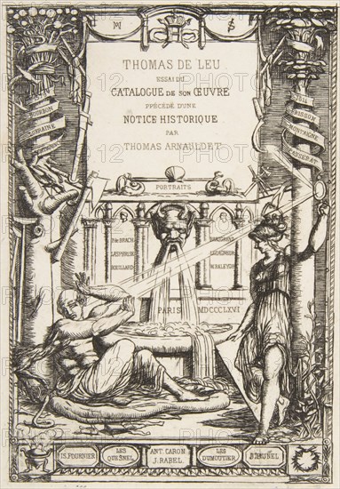 Frontispiece for the Catalogue of the work of Thomas De Leu