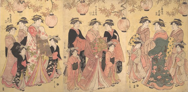 The Yoshiwara Parade in Autumn