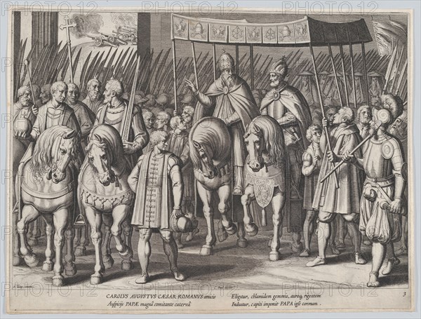 Plate 3: Charles V Crowned Emperor entering Rome with the Pope