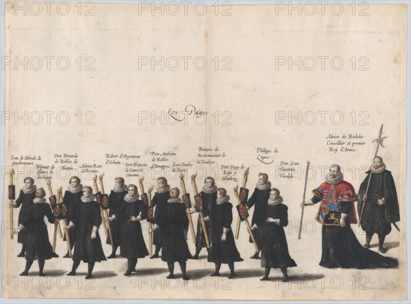 Plate 54: The pages marching in the funeral procession of Archduke Albert of Austria; from...