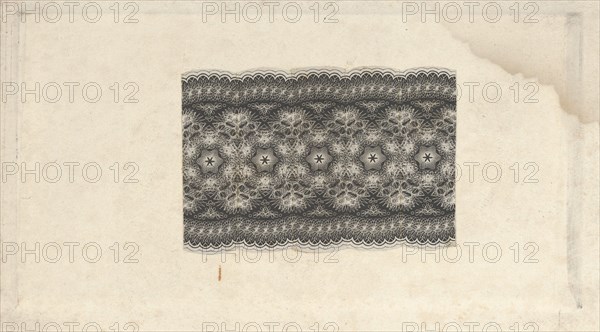 Banknote motifs: band of lace-like lathe work ornament