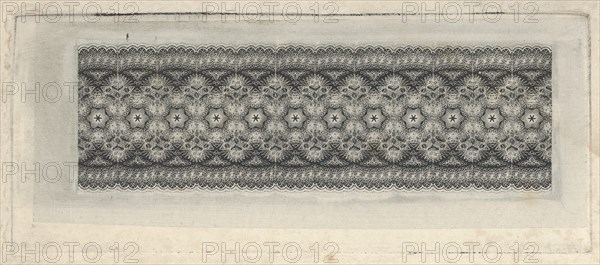 Banknote motif: band of lace-like lathe work ornament