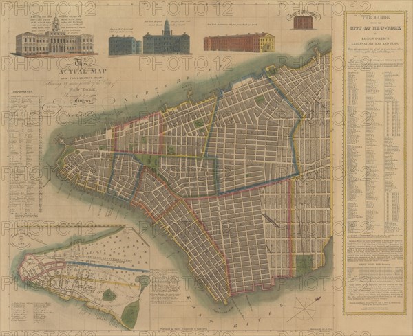 The City of New York: Longworth's Explanatory Map and Plan