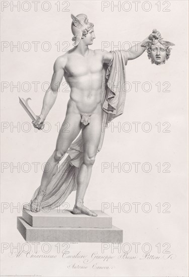 Perseus with the head of Medusa. from "Oeuvre de Canova: Recueil de Statues ..."