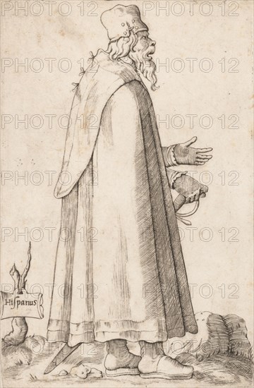 Costume Plate: Bearded Man from Spain