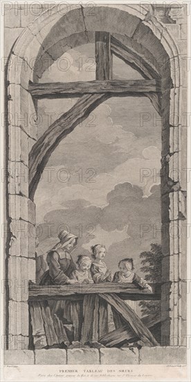 The Chapel of the Enfants-Trouvés in Paris: Religieuse et petites filles regardant la crèc...