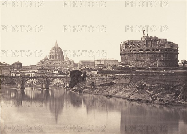 Veduta di Castel St Angelo. S. Pietro