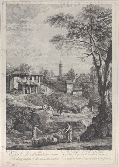 Landscape with shepherds